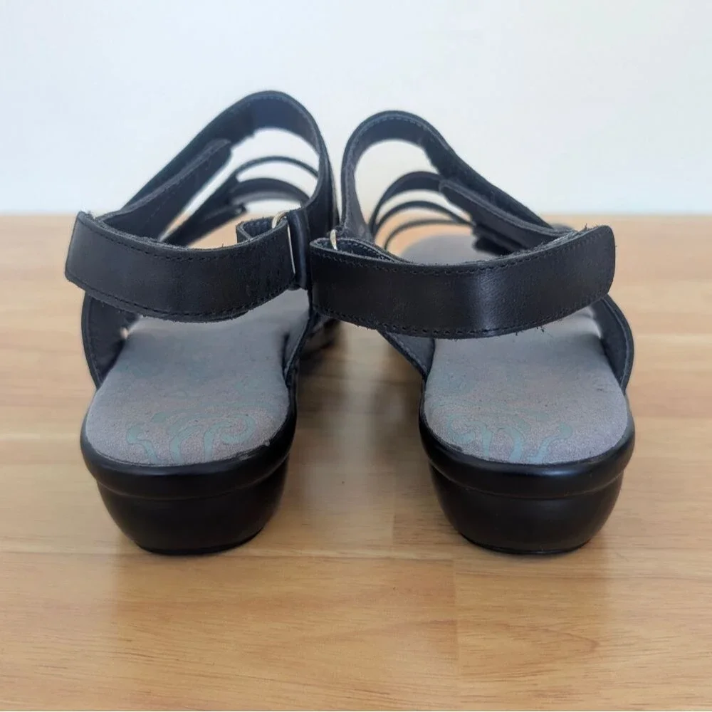 Propet Aurora Women's Leather Adjustable Sandals Black Size 7.5 NEW